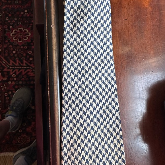 Polo Ralph Lauren blue/white checked tie - Picture 5 of 5
